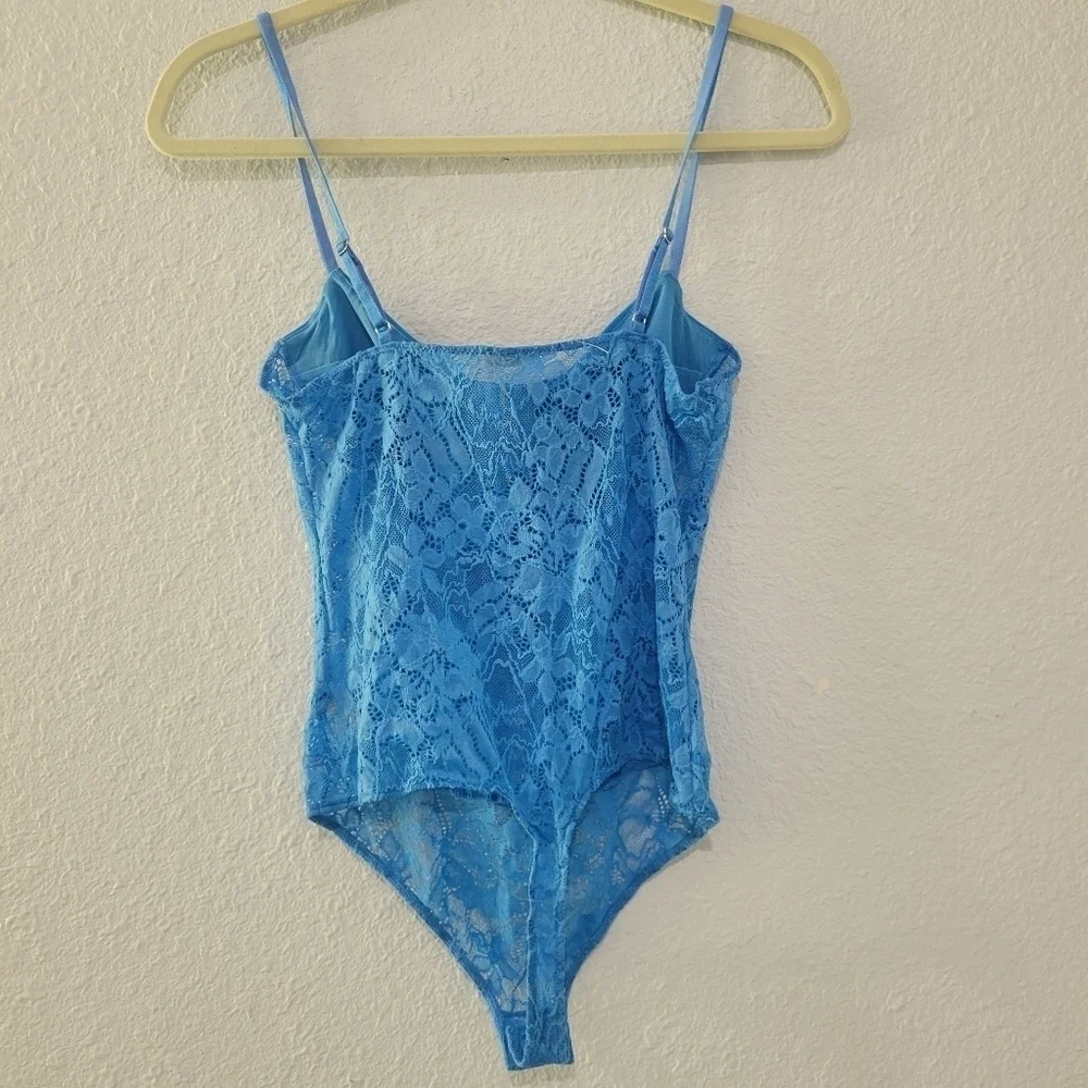 FREE PEOPLE MOVEMENT  Night Rhythm Lace Bodysuit Sz M NEW